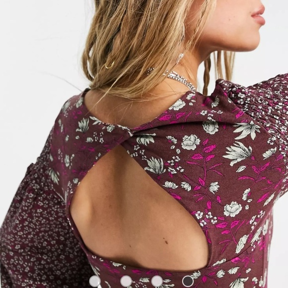 Free People love story maxi dress in winter mixed floral SXS 198$ - Picture 8 of 15